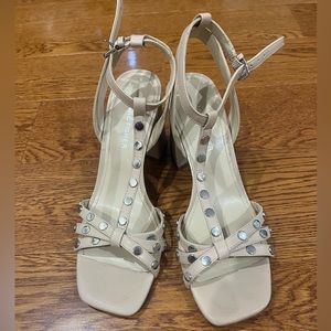 Marc Fisher Nude Block Heel